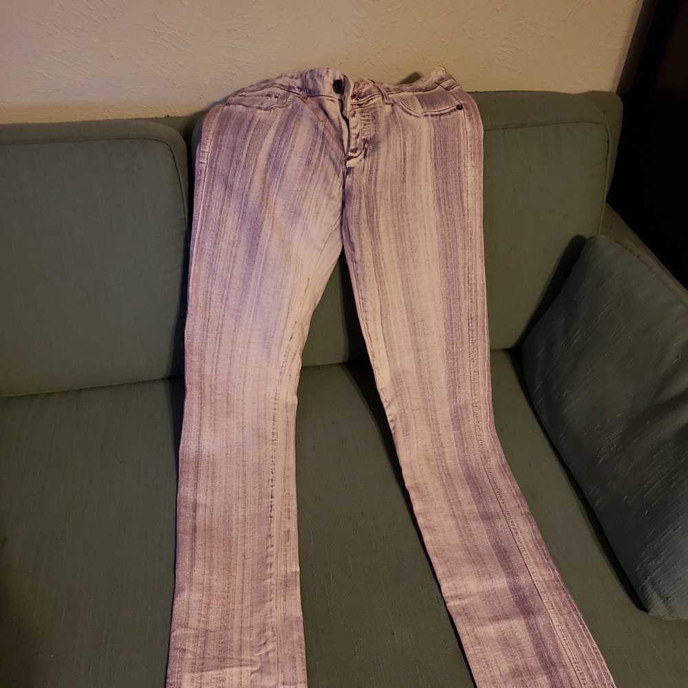 Alice + Olivia Purple Straight Leg Jeans